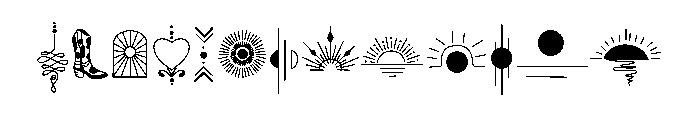 Boho tattoo Font UPPERCASE