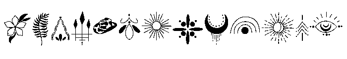 Boho tattoo FONT