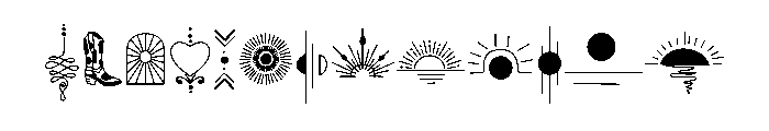 Boho tattoo Font LOWERCASE