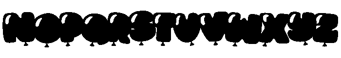 Boisterous Shindig Balloon Font UPPERCASE