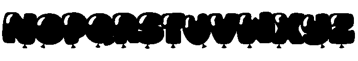 Boisterous Shindig Balloon Font LOWERCASE