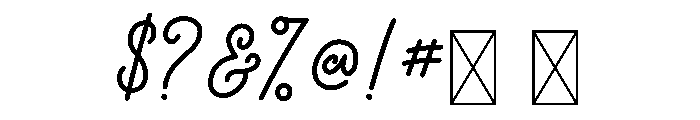 Boisterous Shindig Script Font OTHER CHARS