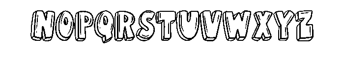 Bold 3d Bubble By Squee Regular Font UPPERCASE