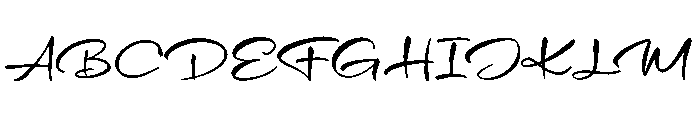Bold Analogue Script Regular Font UPPERCASE