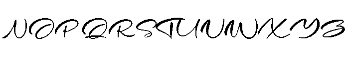 Bold Analogue Script Regular Font UPPERCASE