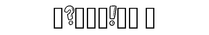 Bold Bubble Outline By  Regular Font OTHER CHARS