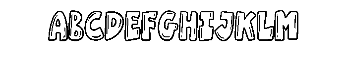 Bold Bubble Outline By  Regular FONT