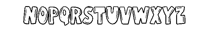 Bold Bubble Outline By  Regular Font LOWERCASE