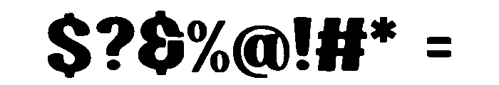 Bold Chunky Font OTHER CHARS