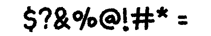 Bold Crayon Regular Font OTHER CHARS