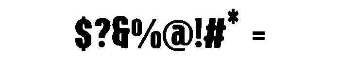 Bold Display Font OTHER CHARS