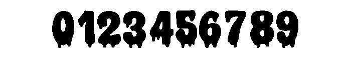 Bold Dripping Font OTHER CHARS