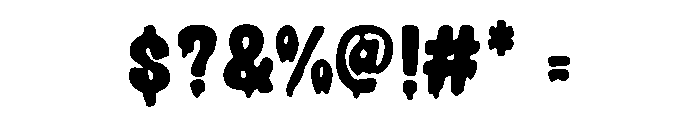 Bold Dripping Font OTHER CHARS