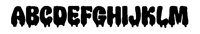 Bold Dripping Font UPPERCASE