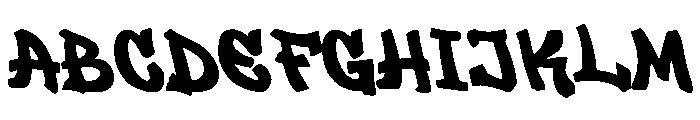 Bold Graffiti Font UPPERCASE