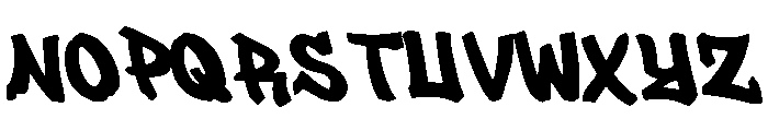 Bold Graffiti Font UPPERCASE