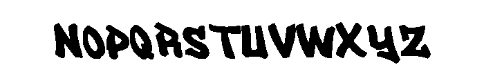 Bold Graffiti Font LOWERCASE