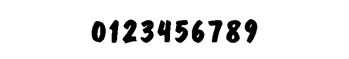 Bold Hand Regular Font OTHER CHARS