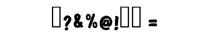Bold Hand Regular Font OTHER CHARS