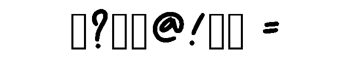 Bold Handwriting By Han Regular Font OTHER CHARS