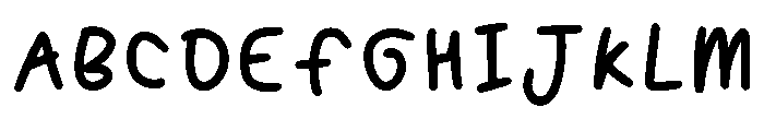 Bold Handwriting By Han Regular Font UPPERCASE