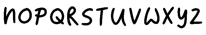 Bold Handwriting By Han Regular Font UPPERCASE