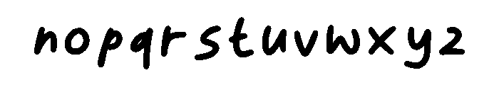 Bold Handwriting By Han Regular Font LOWERCASE