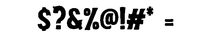 Bold Horror Font OTHER CHARS
