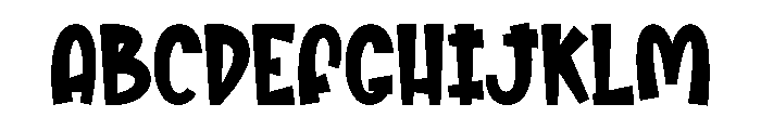 Bold Kids Font UPPERCASE