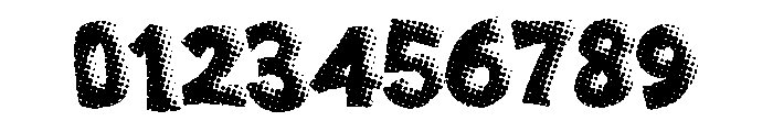 Bold Large Halftone Regular Font OTHER CHARS