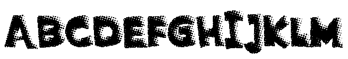 Bold Large Halftone Regular Font UPPERCASE