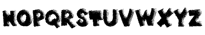 Bold Large Halftone Regular Font UPPERCASE