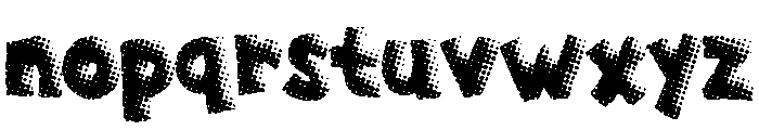 Bold Large Halftone Regular Font LOWERCASE