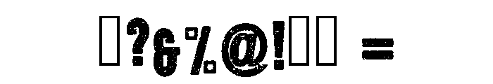 Bold Limited Distressed Regular Font OTHER CHARS