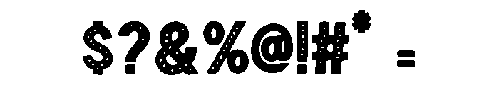 Bold Perforated Font OTHER CHARS