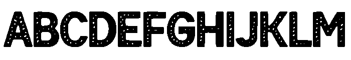 Bold Perforated Font UPPERCASE