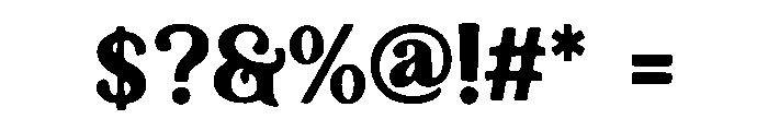 Bold Retro Font OTHER CHARS