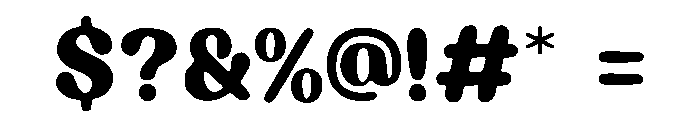 Bold Rounded Font OTHER CHARS
