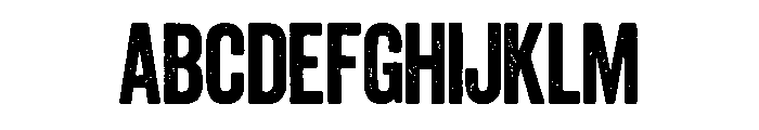 Bold Rust Font UPPERCASE