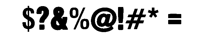 Bold Sans Regular Font OTHER CHARS