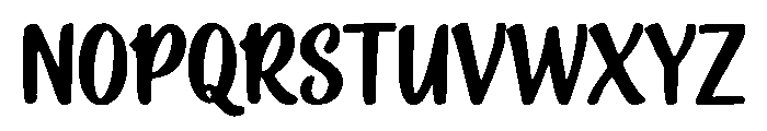 Bold Script Marker Font UPPERCASE