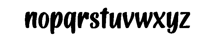 Bold Script Marker Font LOWERCASE