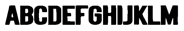 Bold Simple Font UPPERCASE