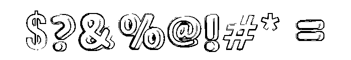 Bold Sketch Regular Font OTHER CHARS