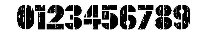 Bold Stencil Font OTHER CHARS