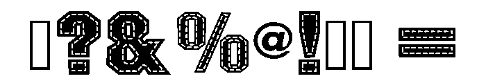 Bold Stitches Regular Font OTHER CHARS