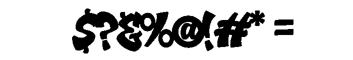 Bold Streak Font OTHER CHARS
