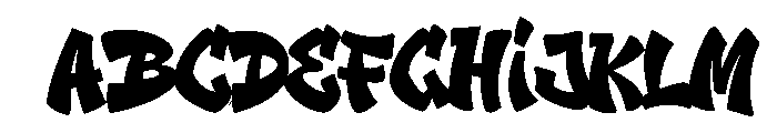 Bold Streak Font UPPERCASE
