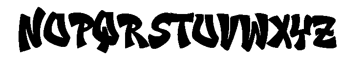 Bold Streak Font LOWERCASE