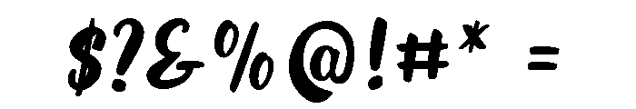 Bolden Bakers Font OTHER CHARS